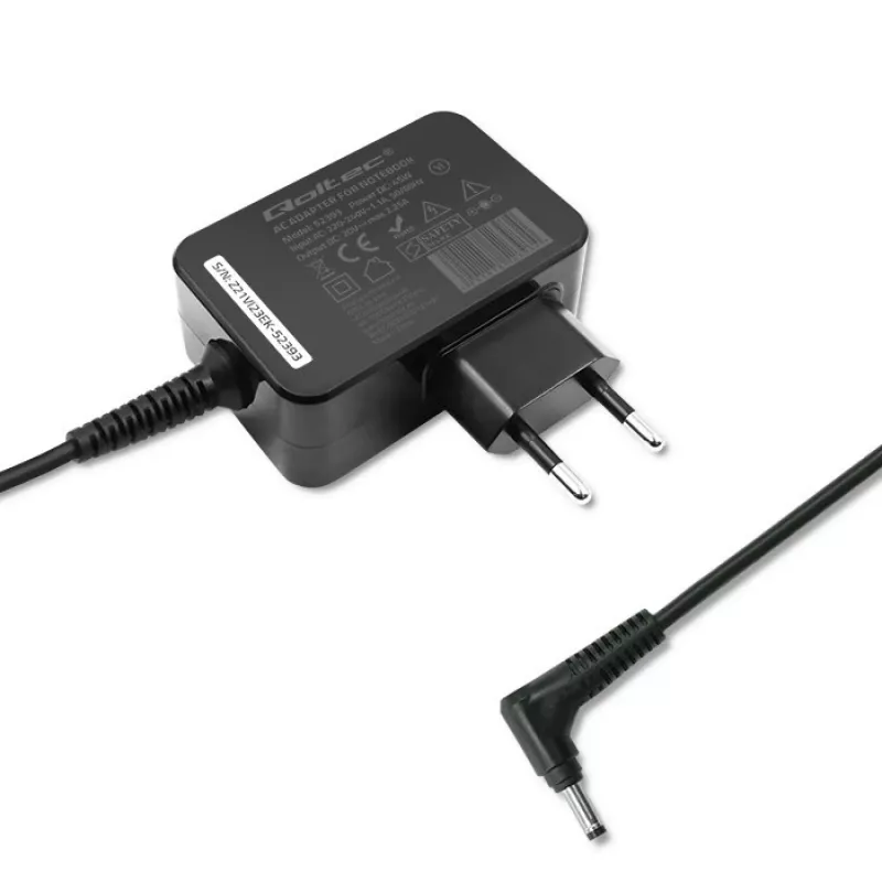 Virtalähde QOLTEC 45W 20V 2,25A kannettaville laitteille, malli 52393