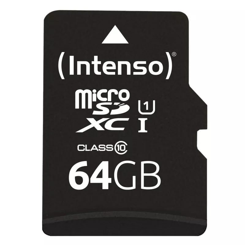 Intenso Performance - flash-muistikortti (microSDXC SD-adapterilla) - 64GB - UHS-I U1 / Class10 - microSDXC UHS-I (3424490)