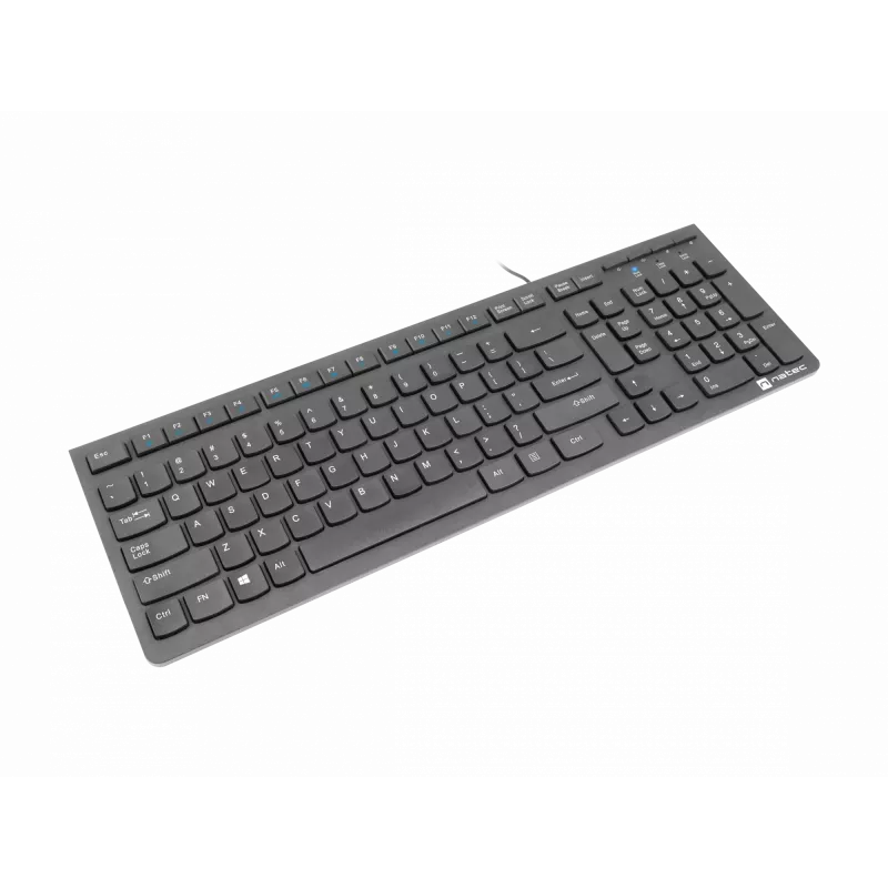Natec Discus 2 - näppäimistö - QWERTY - US - musta - näppäimistö - US-englanti - musta