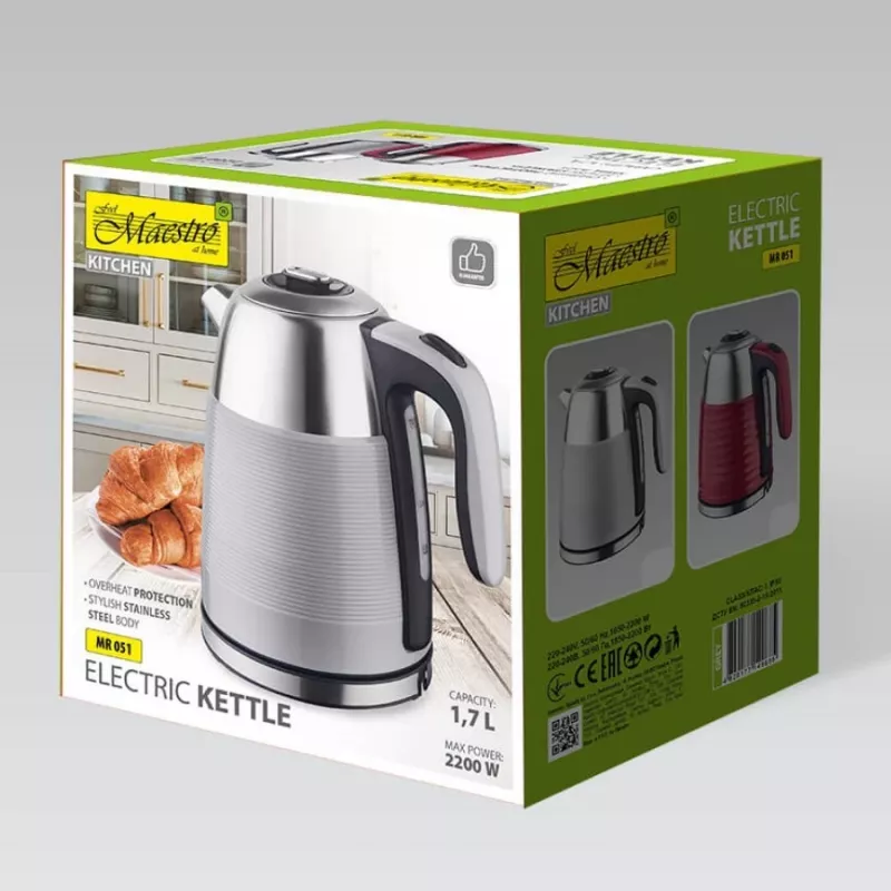 Sähköinen vedenkeitin MAESTRO 1,7 l 2200 W punainen