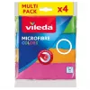 Vileda Microfibre Colors puhdistusliinat, monivärinen, 4 kpl