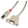 Lindy 31801 USB-kaapeli USB 2.0 1 m USB B harmaa