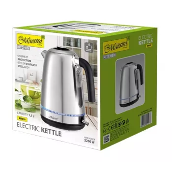 Maestro MR-050 vedenkeitin valaistuksella, hopea 1,7 L