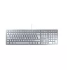 CHERRY KC 6000 -näppäimistö ohut yleiskäyttöön USB QWERTZ saksa hopea