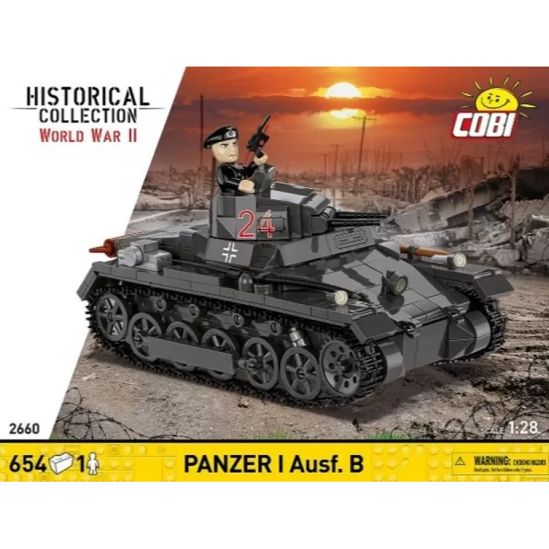 Rakennussarja Cobi Panzer I Ausf. B – 654 osaa, yksityiskohtainen pienoismalli
