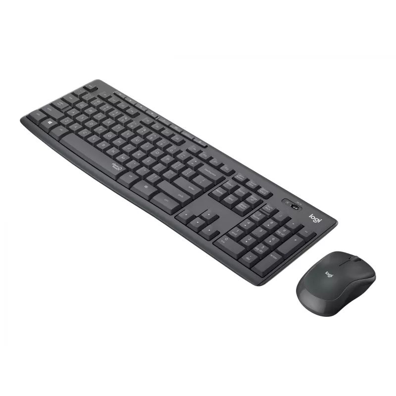 Logitech MK295 Silent – näppäimistö-hiiri-sarja – langaton – 2,4 GHz – grafiitti – unkarilainen asettelu