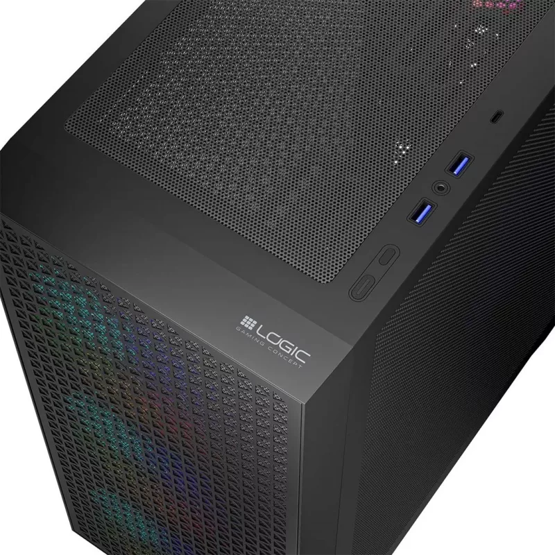 Logic DART PRO ARGB MIDI USB-C PC-kotelo musta