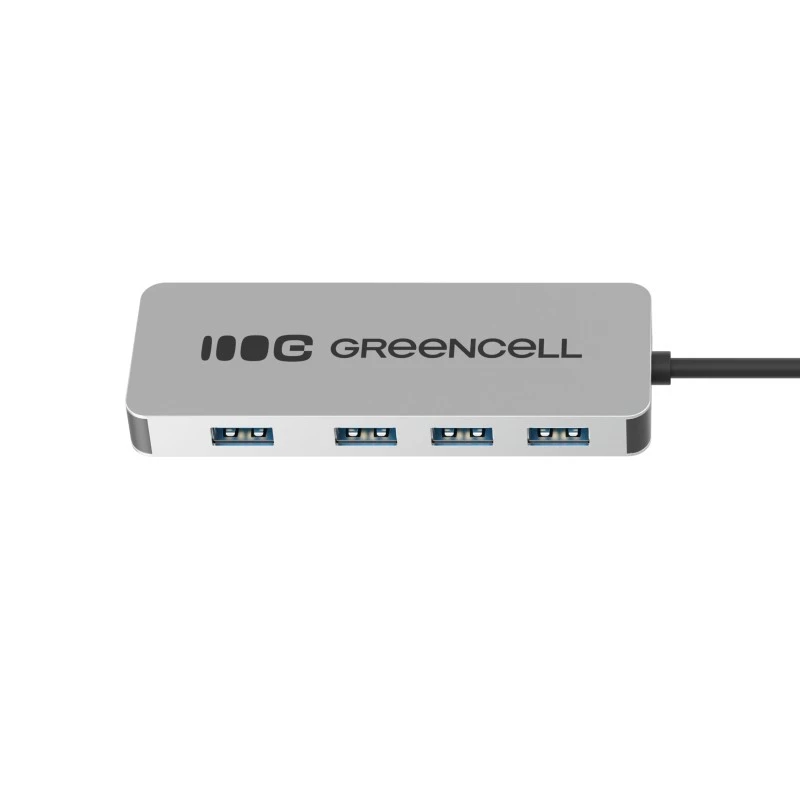USB-keskitin Green Cell HUB-GC-C4A — 4-porttinen USB-C 3.0 -keskitin
