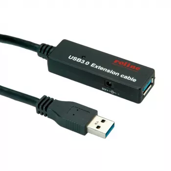 USB-kaapeli ROLINE 12.04.1072 USB 3.2 Gen 1 20 m USB A musta