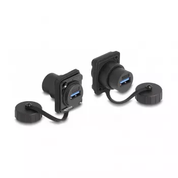 DeLOCK D-tyypin moduuli USB 3.2 Gen 1 Type-A -liitäntä Type-A-liitäntään IP67