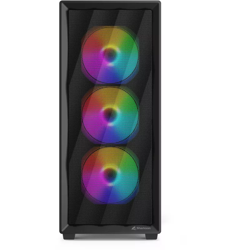 Sharkoon VK4 Rainbow ATX tietokonekotelo, musta