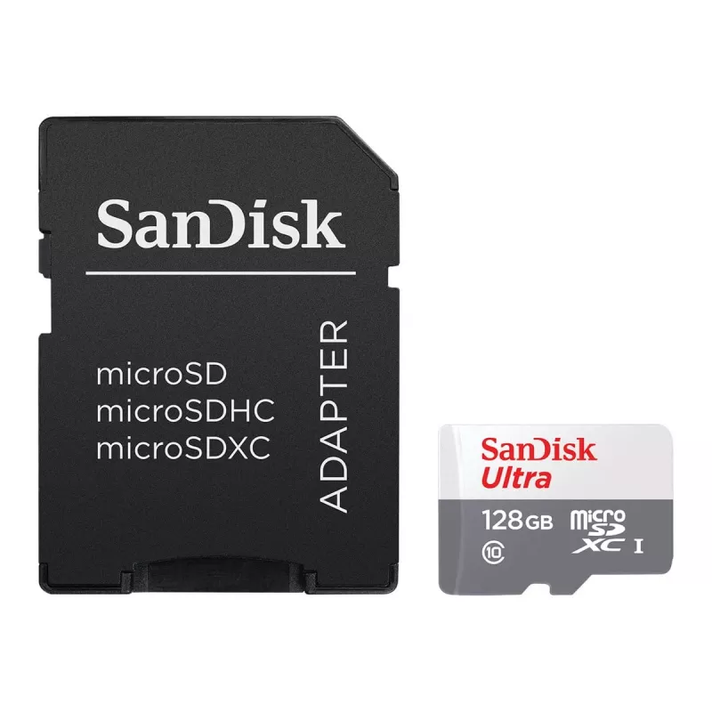 Flash-muisti SanDisk 128GB MicroSDXC UHS-I Class 10 SDSQUNR-128G-GN6TA