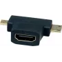 VALUE HDMI-sovitin Ethernetillä - HDMI naaras mini HDMI, mikro HDMI uros
