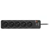 Tracer PowerGuard PRO musta 5 AC-pistorasiaa 1,6 m 3680 W