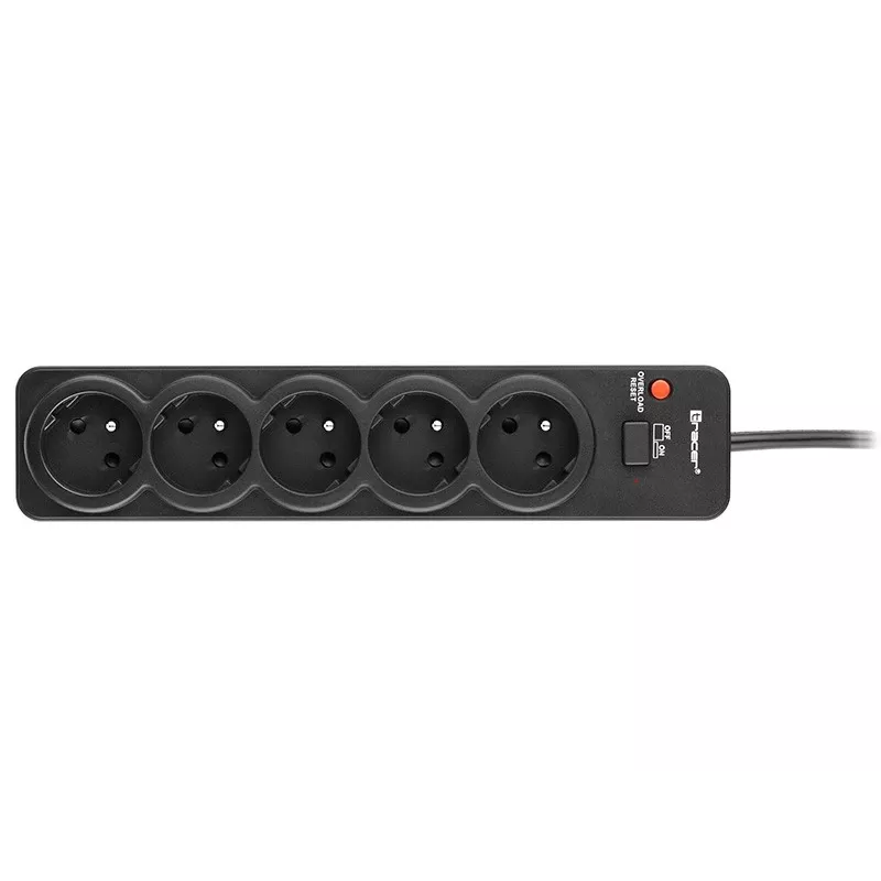 Tracer PowerGuard PRO musta 5 AC-pistorasiaa 1,6 m 3680 W