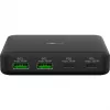 GOOBAY moniporttinen USB-C PD GaN pöytälaturi 65 W, musta