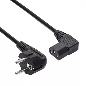 AKYGA AK-PC-12A kulmavirtajohto CEE 7/7 - IEC C13, 3 m, musta