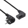 AKYGA AK-PC-12A kulmavirtajohto CEE 7/7 - IEC C13, 3 m, musta