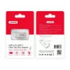 Unitek A1034NI sovitin USB-A-uros – USB-C-naaras, USB 3.1 Gen1, hopea