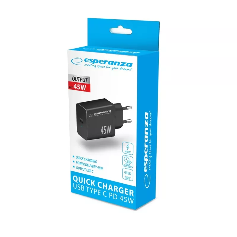 Esperanza EZC108K verkkolaturi 45W musta