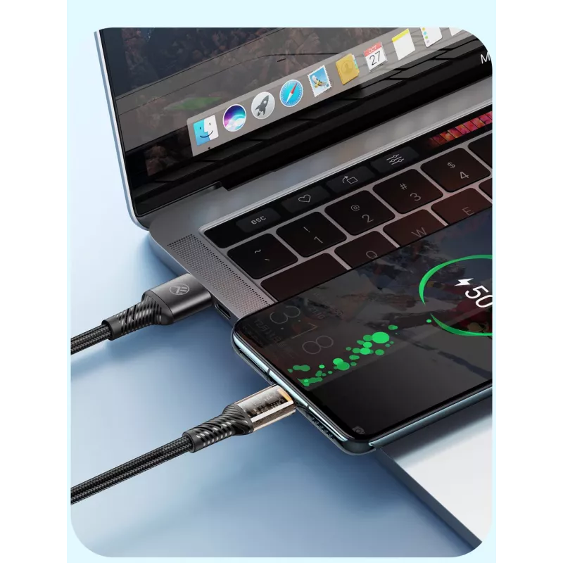 Tellur TLL155711 USB Type-C -datakaapeli, 3A virta, 100 cm, musta