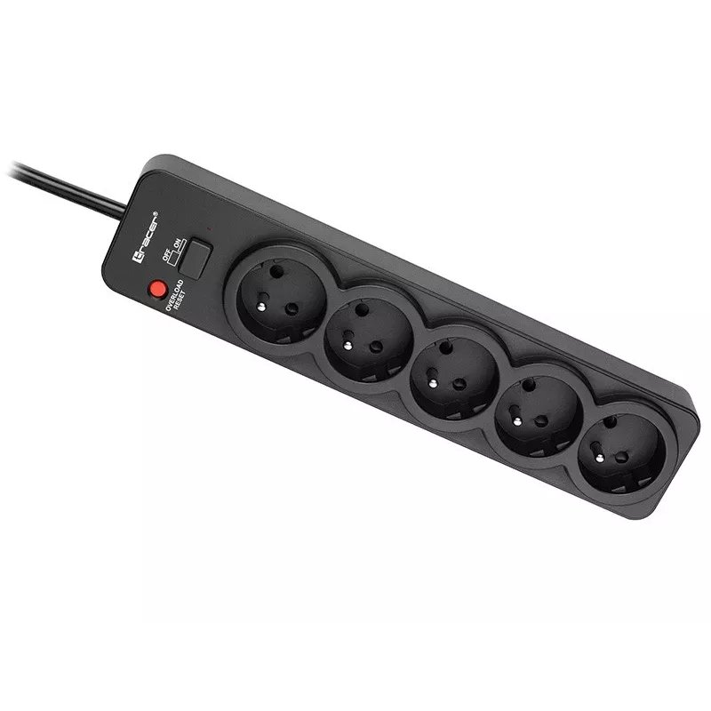 Tracer PowerGuard PRO musta 5 AC-pistorasiaa 1,6 m 3680 W