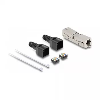 DeLOCK RJ45-liitos LSA-LSA Cat.6A työkaluton musta