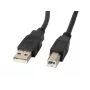 Lanberg CA-USBA-11CC-0010-BK USB-kaapeli 1 m 2.0 USB B musta