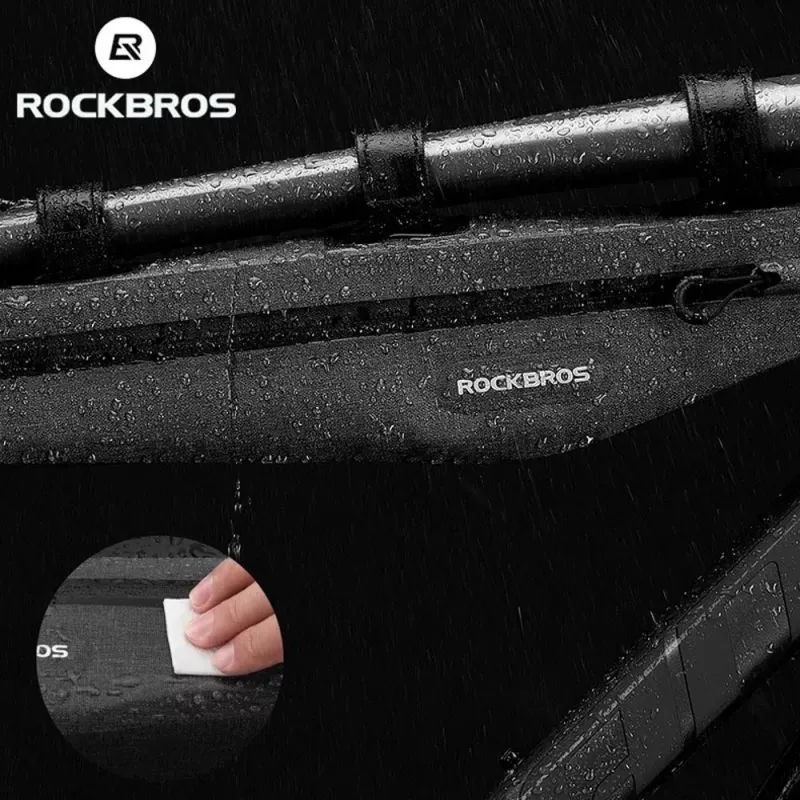 Rockbros AS-052 harmaa vedenpitävä pyörän runkolaukku