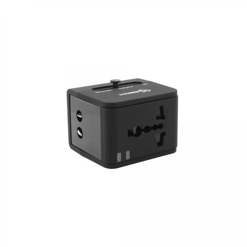 Matkasovitin SBOX TA-23 kaksois-USB-laturilla ja yleisellä pistokeyhteensopivuudella