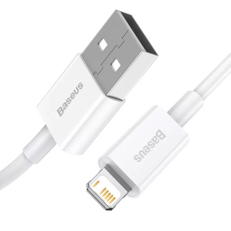 Baseus CALYS-A02 matkapuhelinkaapeli valkoinen 1 m USB A Lightning