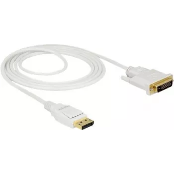 Videokaapeli-sovitin DeLOCK 83814 2 m DisplayPort DVI valkoinen