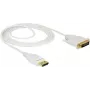 Videokaapeli-sovitin DeLOCK 83814 2 m DisplayPort DVI valkoinen