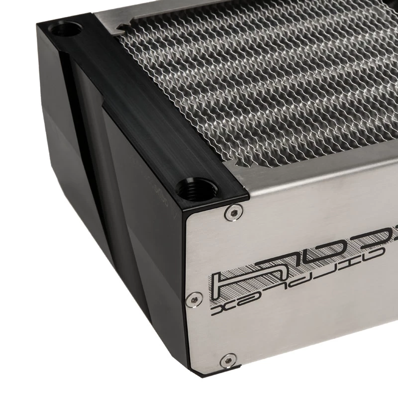 Jäähdytin Aqua-Computer airplex radical 4/480 — alumiini/kupari/ruostumaton teräs, 520×140×73 mm