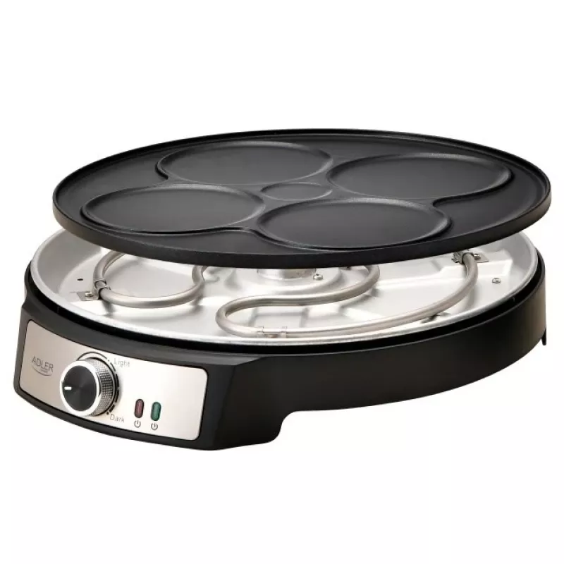 Adler AD 3093 2-in-1 kaksipuolinen sähköinen letunpaistin, 1600 W, musta