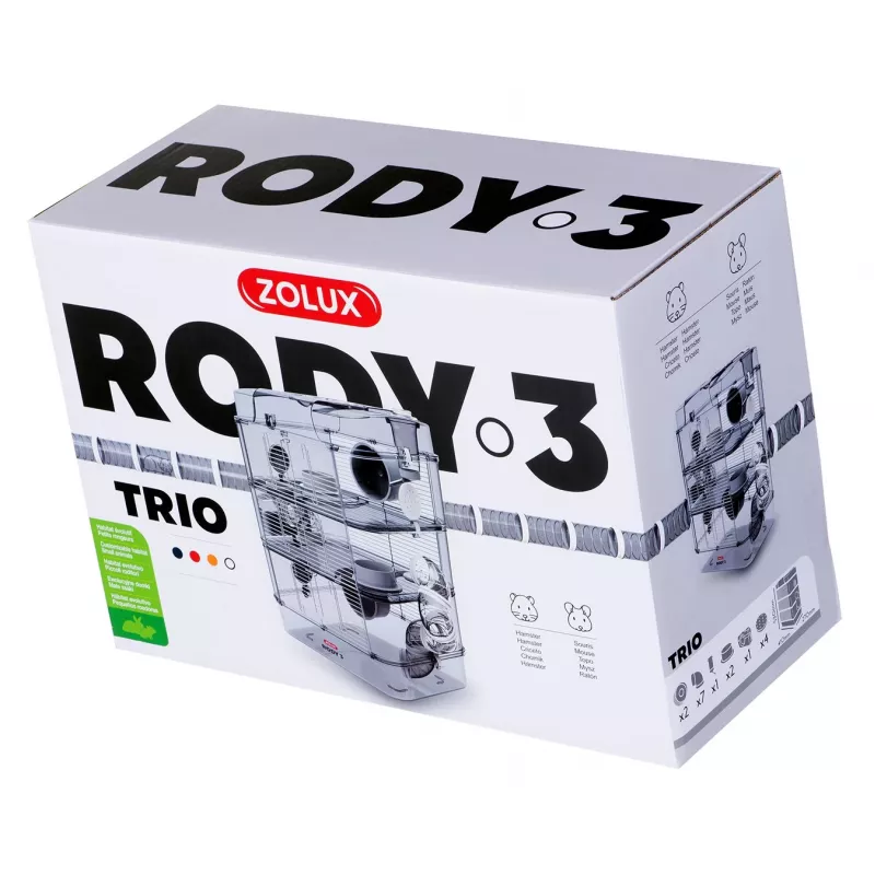 ZOLUX Rody3 Trio valkoinen -häkki jyrsijöille - 1 kpl