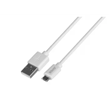 SAVIO CL-123 USB-kaapeli USB 2.0, USB A - Micro-USB B, 1 m, valkoinen