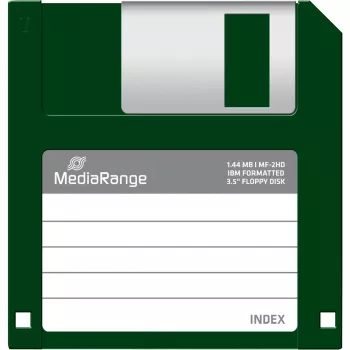 Levyke MediaRange MR200 3,5 tuumaa 1,44 MB 10 kpl pakkaus, punainen ja keltainen