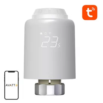 Älykäs patteritermostaattiventtiili Avatto TRV07 Zigbee 3.0 — termostaattiventtiili pattereille, Zigbee 3.0