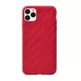 Pehmeä kotelo Devia Woven2 iPhone 11 Pro, kudottu strukturoitu suojakotelo, punainen