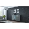 Cama Sideboard VIGO 90/120/38 valkoinen/harmaa kiiltävä