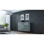 Cama Sideboard VIGO 90/120/38 valkoinen/harmaa kiiltävä
