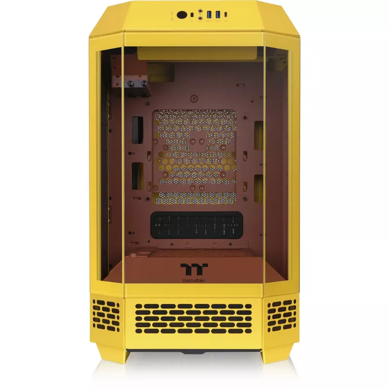 Mini Tower -kotelo THERMALTAKE The Tower 250 Butter Caramel — microATX/Mini-ITX, ATX-tuki, kompakti kotelo