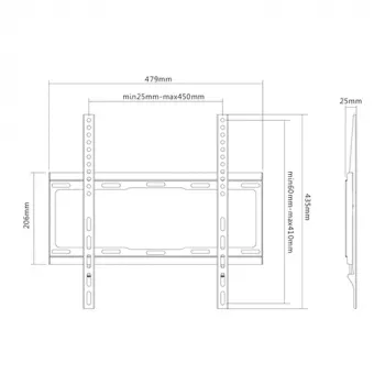 TV-teline SUNNE 32-55-EF musta 139,7 cm (55