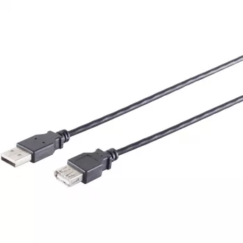 USB-kaapeli S/CONN 13-24045 USB 2.0 3 m musta