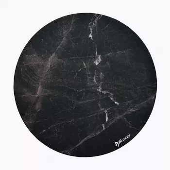 Lattiansuojamatto tuoleille Arozzi Zona Round Floor Pad – Black Marble, pyöreä suojamatto kova- ja mattolattioille