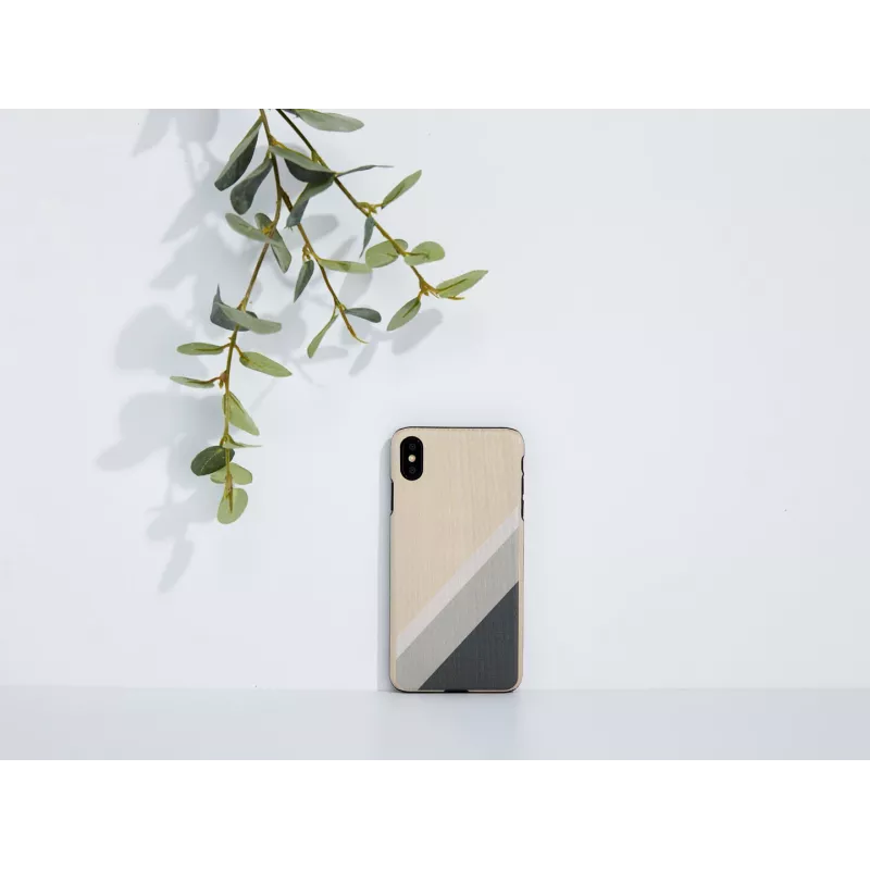 Puhelinkotelo man and wood iPhone XS Max — harmaa puku, musta