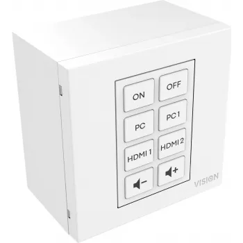 Ohjausmoduuli VISION TC3-CTL/2 – 8-painikkeinen IR-oppiva paneeli RS-232-tuella