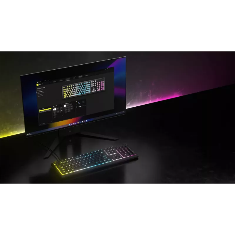 Corsair K55 CORE RGB -pelinäppäimistö USB QWERTZ saksa musta