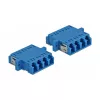 DeLOCK LC Quad naaras - LC Quad naaras kuituoptinen liitin, Singlemode, sininen, 2 kpl